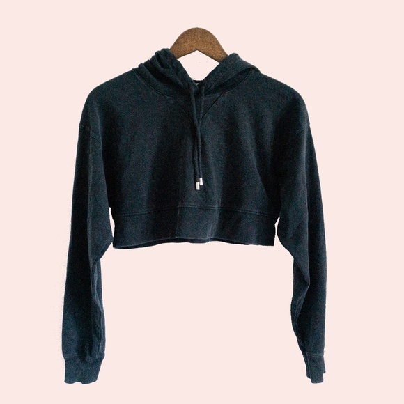 Wilfred Tops - Wilfred Faded Super Crop Hoodie